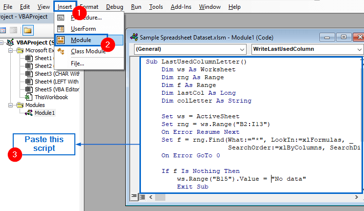 Identify Last Column with Data Automatically with VBA