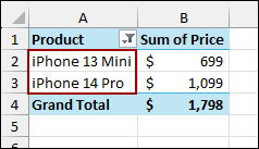 Using Label Filters to Filter Text Values