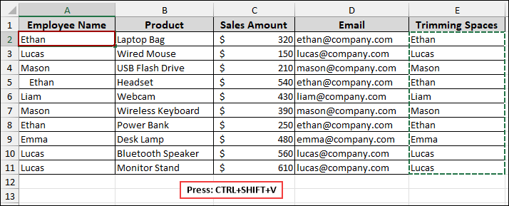 Duplicates Not Removed Due to Hidden Spaces