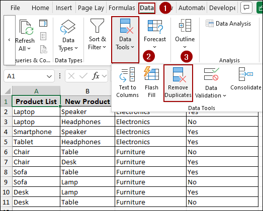 Duplicates Spread Across Multiple Rows Not Working
