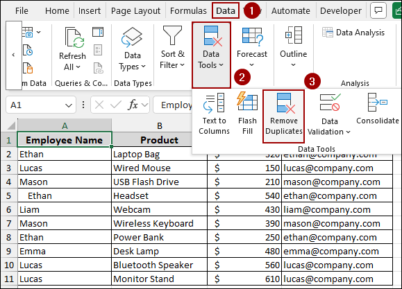 Duplicates Not Removed Due to Hidden Spaces