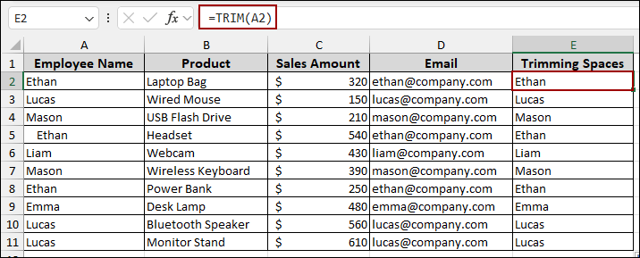 Duplicates Not Removed Due to Hidden Spaces
