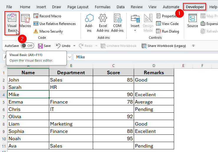 Using IsEmpty Function to Check If a Specific Cell Is Empty in VBA