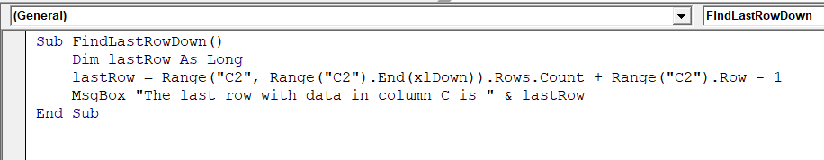 Using Range.End(xlDown) and Range.End(xlUp) Method