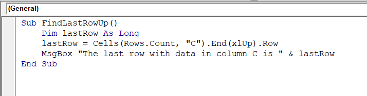 Using Range.End(xlDown) and Range.End(xlUp) Method