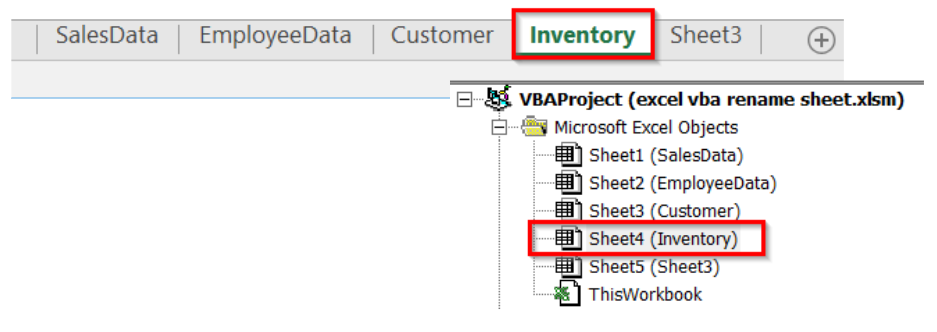 Rename a Worksheet by Its CodeName