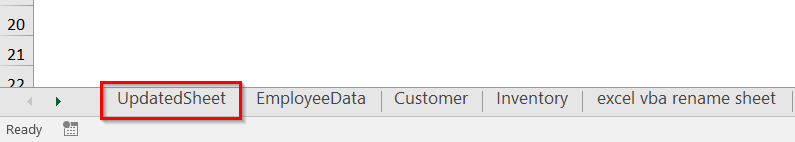 Rename a Worksheet in a Closed Workbook