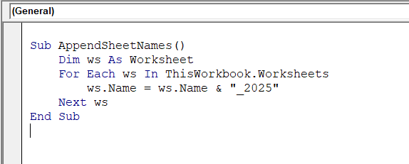 Append or Prefix Sheet Name Dynamically