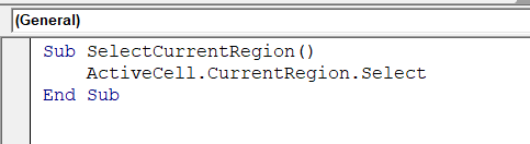 Using ActiveCell.CurrentRegion