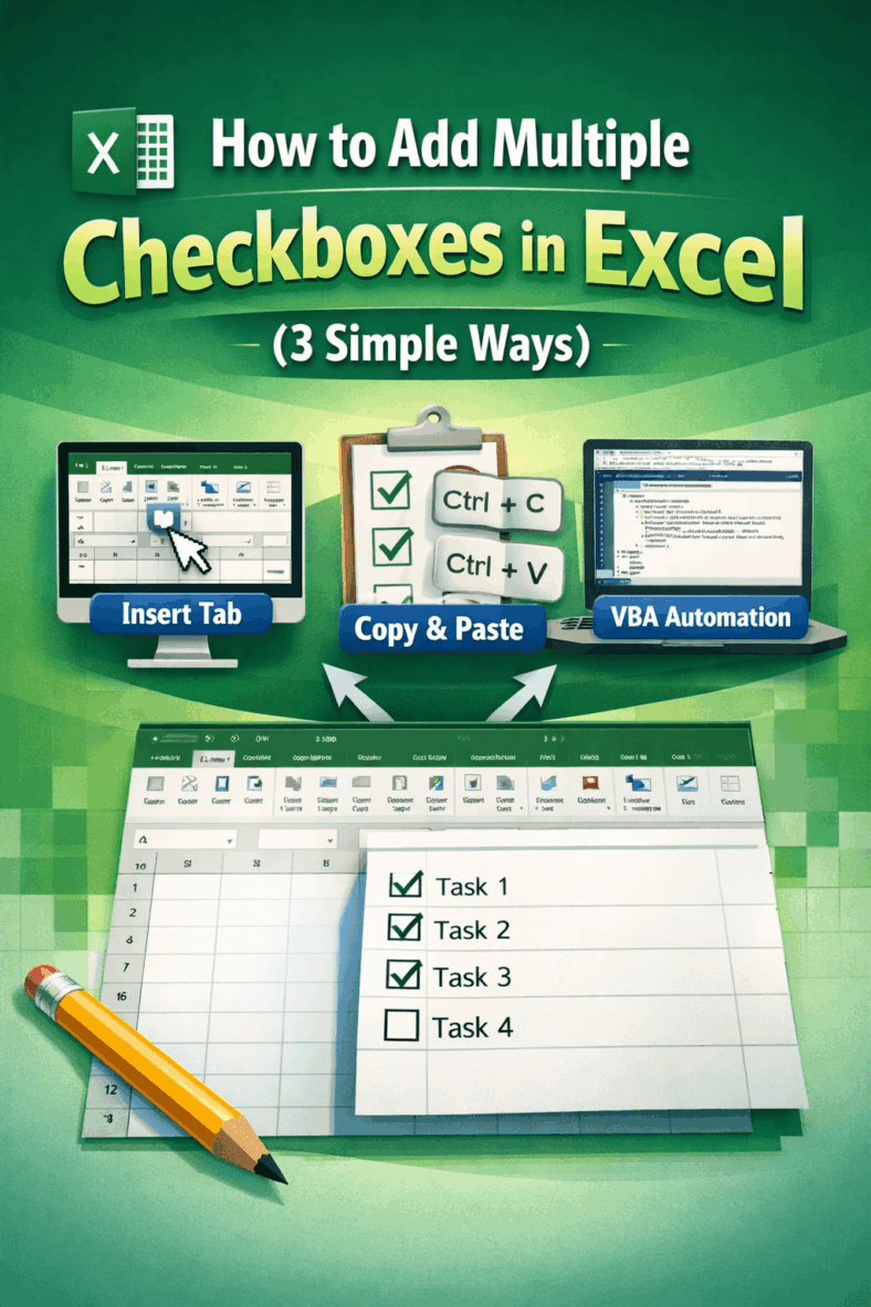 featured image - add multiple checkboxes in excel