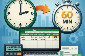 featured image - convert hours to minutes in excel