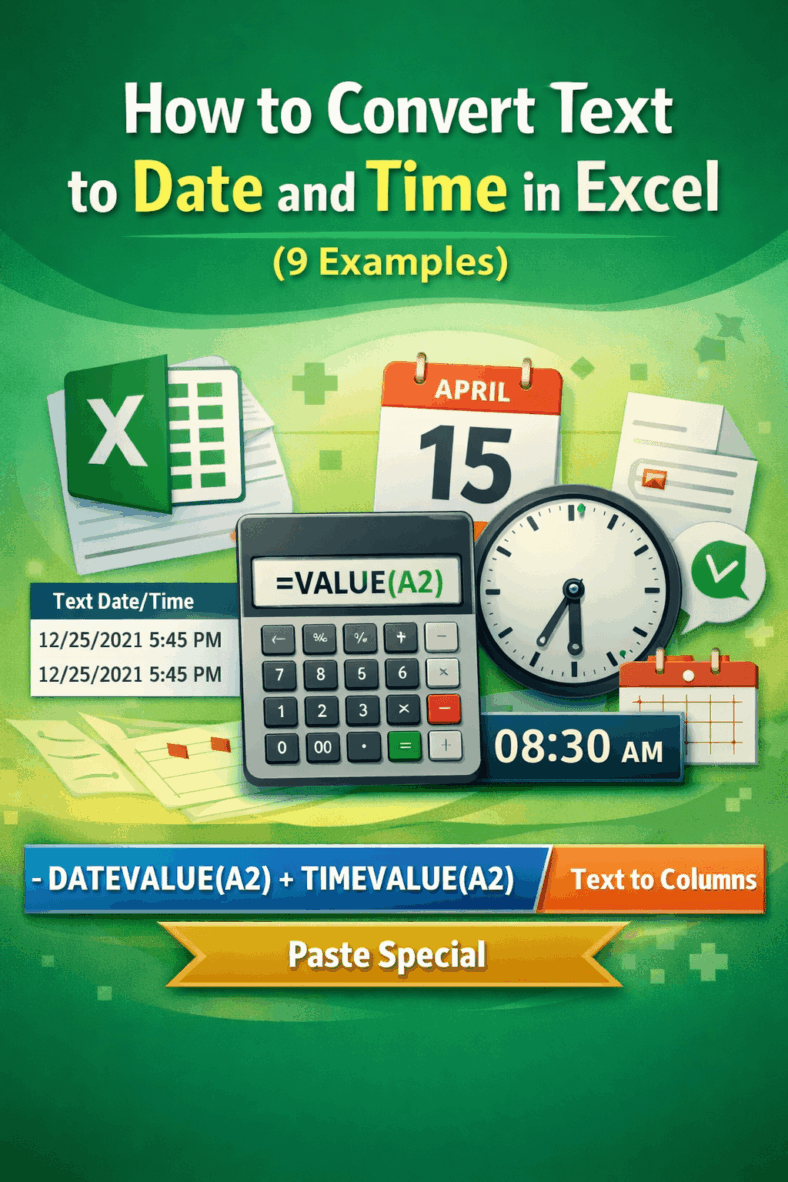 featured image - convert text to date and time in excel