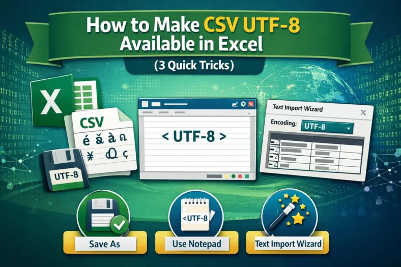 featured image - csv utf 8 not available in excel