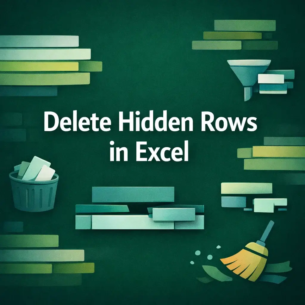 featured image - delete hidden rows in excel