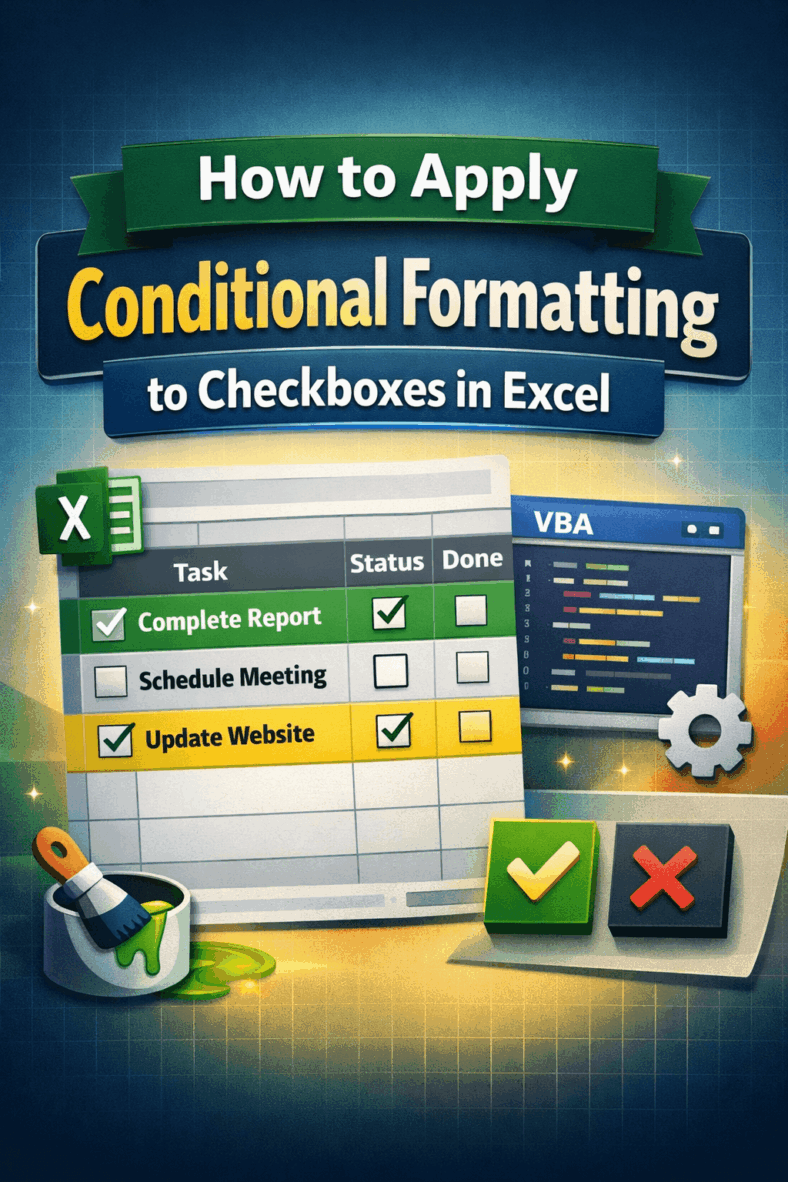 featured image - excel checkbox conditional formatting​