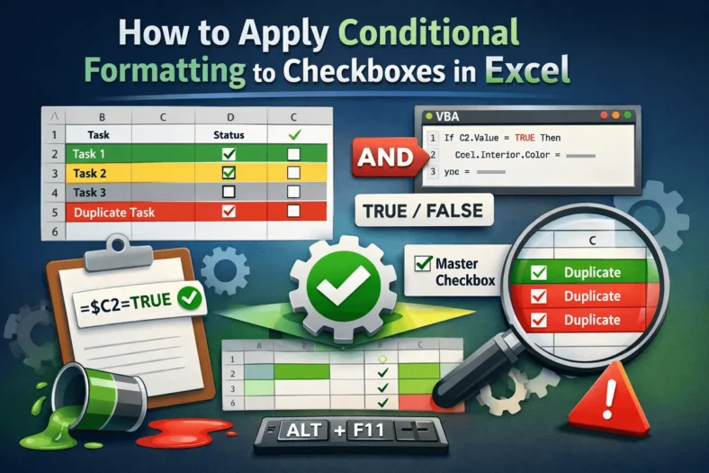 featured image - excel checkbox conditional formatting​