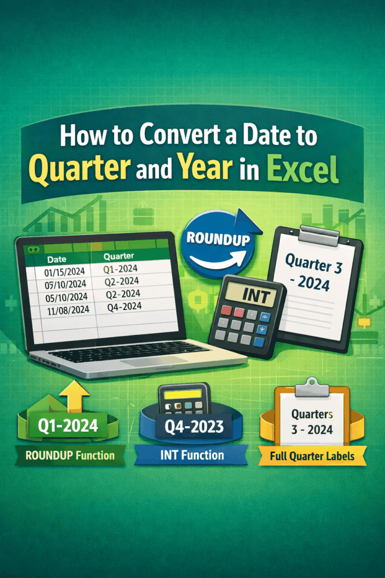 featured image - excel convert date to quarter and year