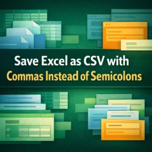 featured image - excel csv comma instead of semicolon