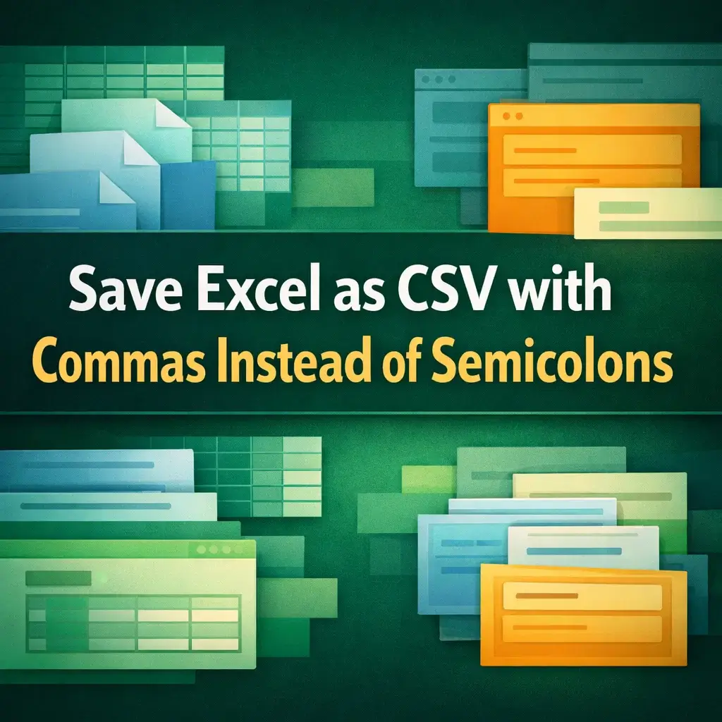 featured image - excel csv comma instead of semicolon