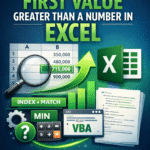 featured image - excel find first value greater than