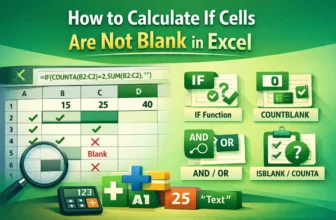 featured image - excel if not blank then calculate