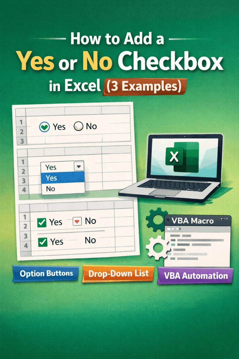 featured image - excel yes no checkbox​