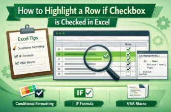 featured image - highlight row if checkbox is checked excel
