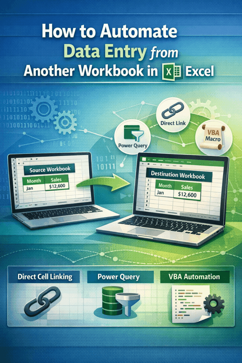featured image - how to automate data entry in excel from another workbook​