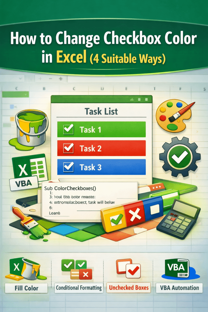 featured image - how to change checkbox color in excel​