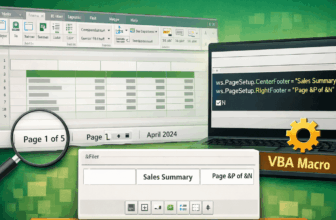 featured image - how to create a custom footer in excel​