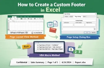 featured image - how to create a custom footer in excel​