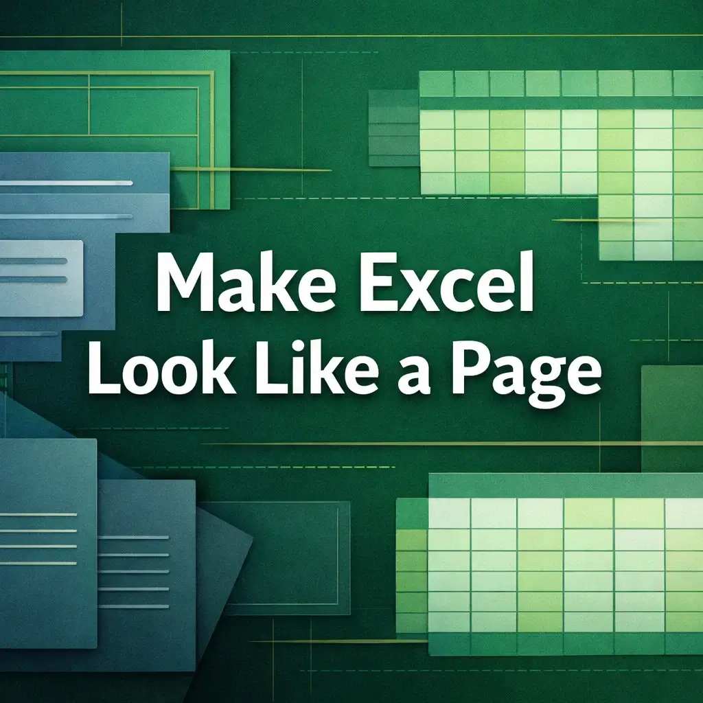 featured image - how to make excel look like a page