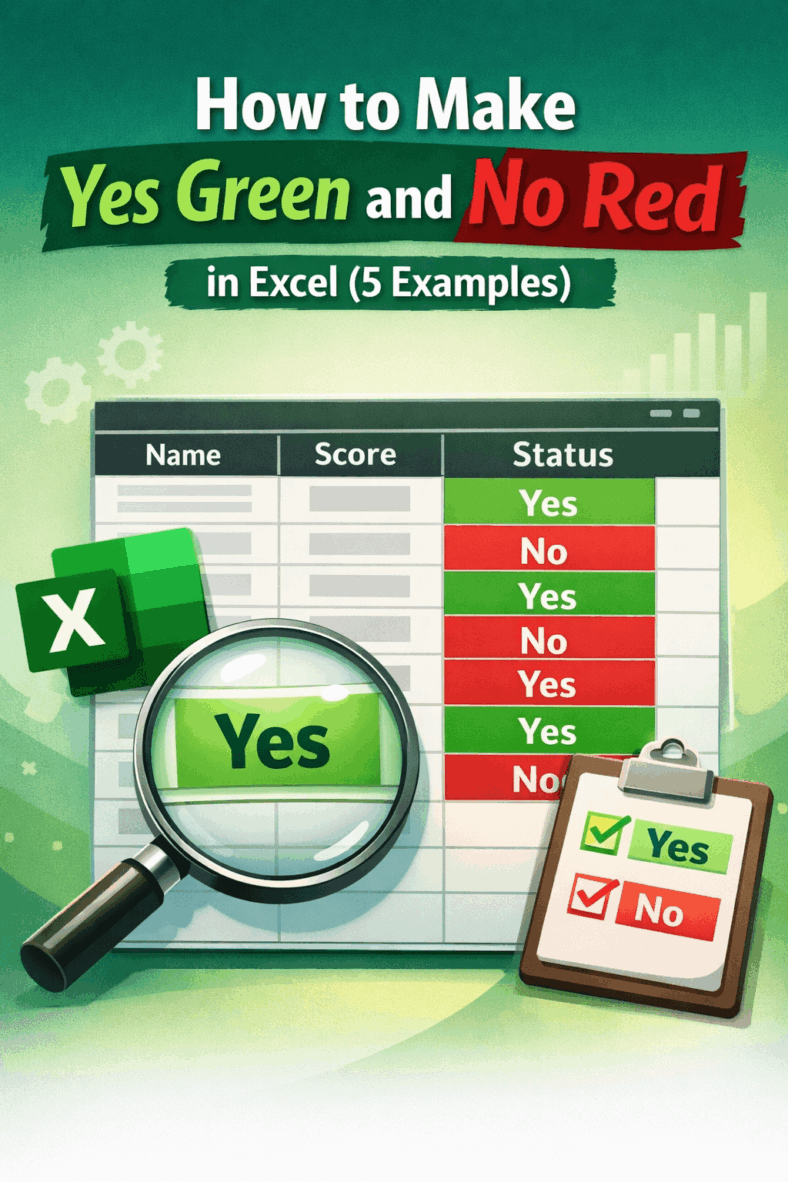 featured image - how to make yes green and no red in excel