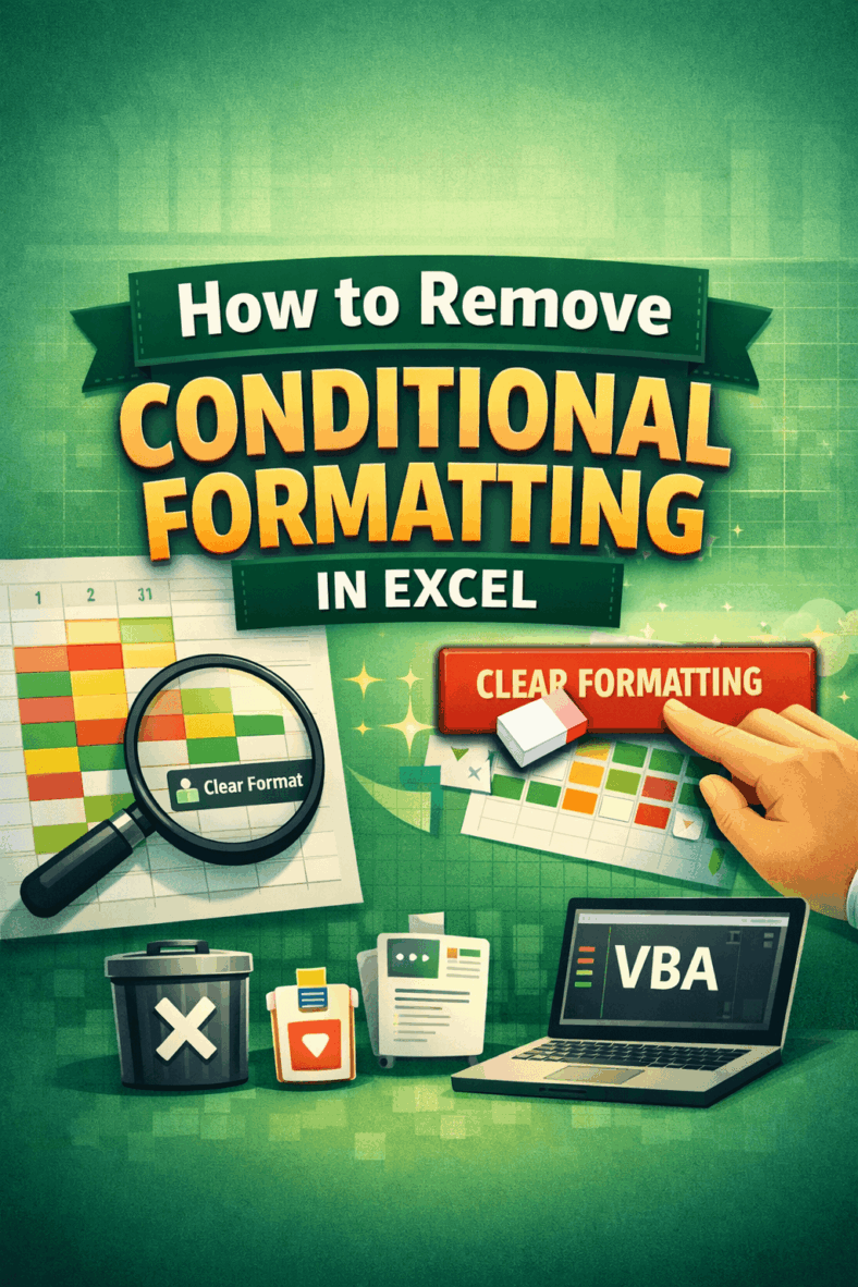 featured image - how to remove conditional formatting in excel