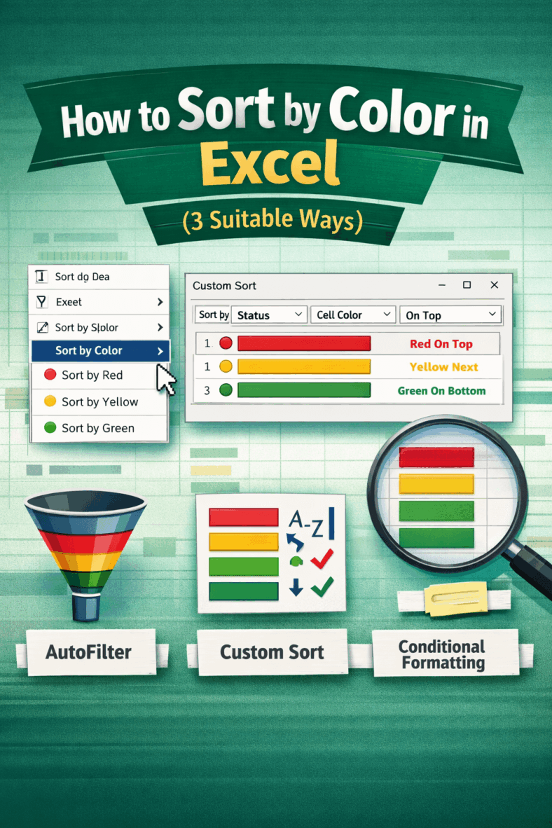featured image - how to sort by color in excel