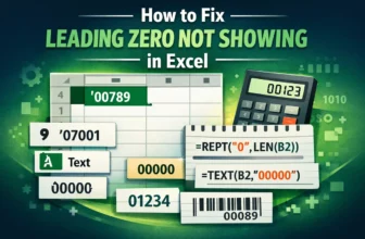 featured image - leading zero not showing in excel