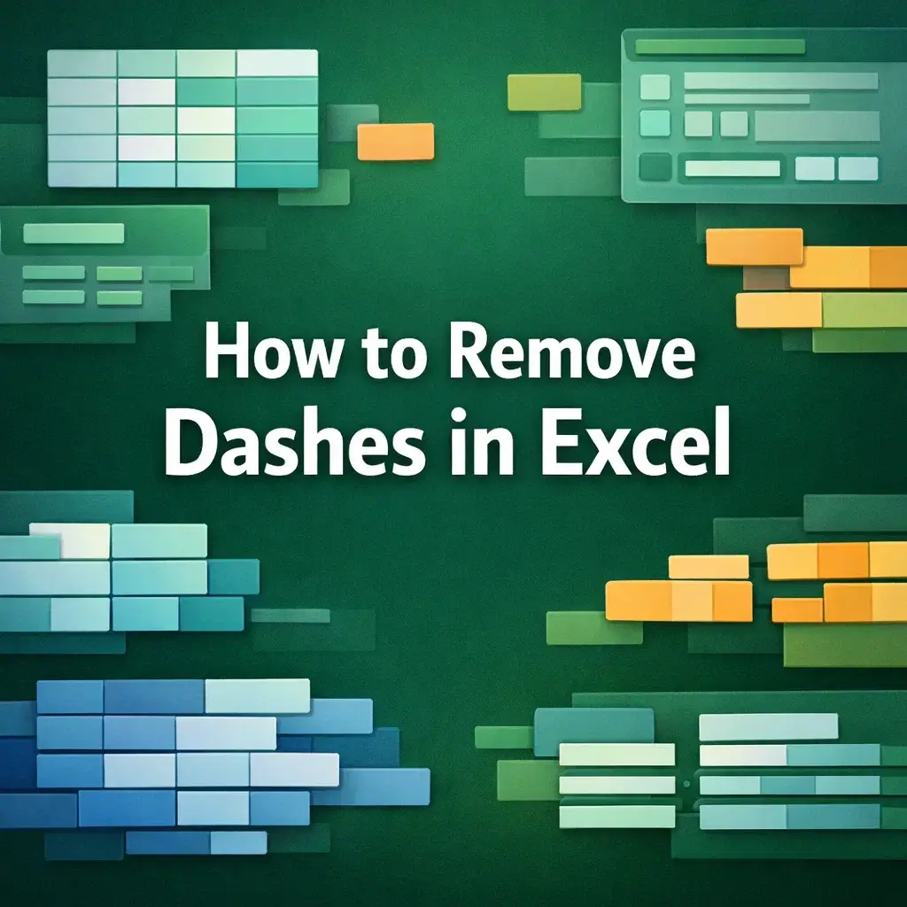 featured image - remove dashes in excel