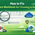 featured image - share workbook not showing in excel