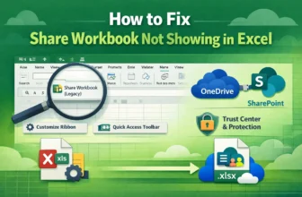 featured image - share workbook not showing in excel