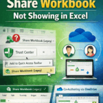 featured image - share workbook not showing in excel