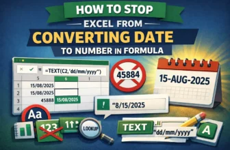 featured image - stop excel from converting date to number in formula