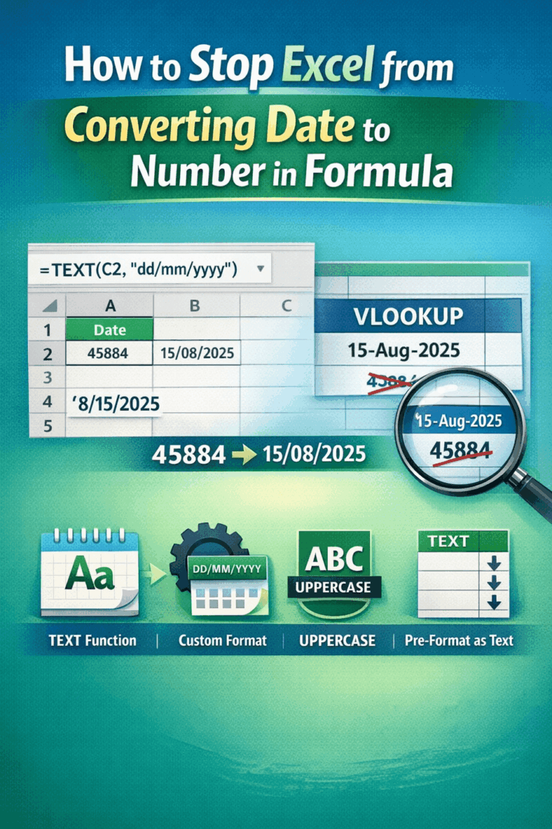 featured image - stop excel from converting date to number in formula