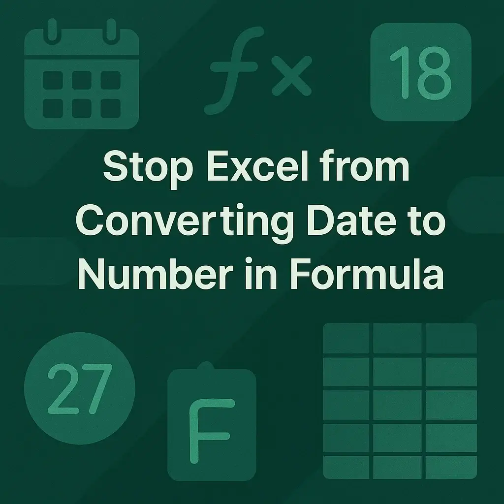 How to Stop Excel from Converting Date to Number in Formula - Excel Insider