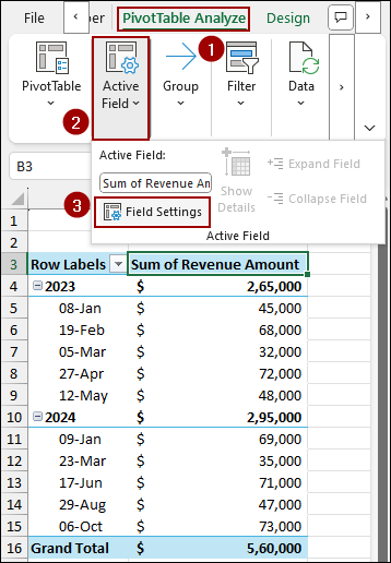 Using Field Setting Tool to Calculate Percentage of Grand Total