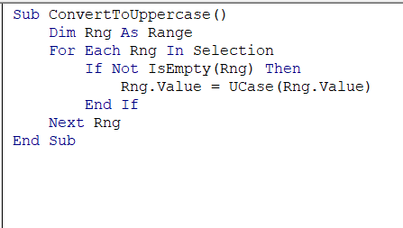 Automate Capitalization in Excel Using VBA