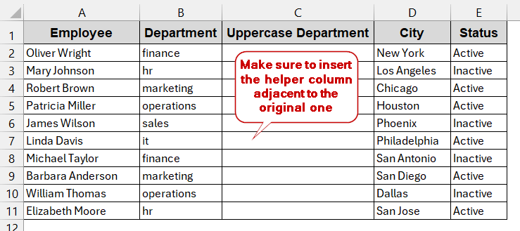 Use Flash Fill to Capitalize Text Without Formula