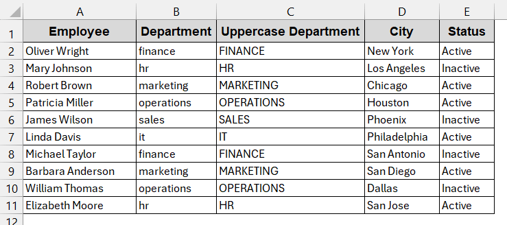 Use Flash Fill to Capitalize Text Without Formula
