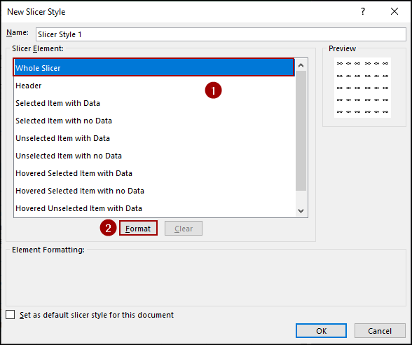 Creating a Custom Slicer Style with Defined Colors