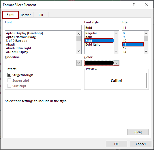 Creating a Custom Slicer Style with Defined Colors