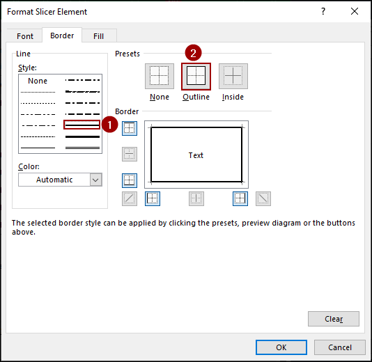 Creating a Custom Slicer Style with Defined Colors